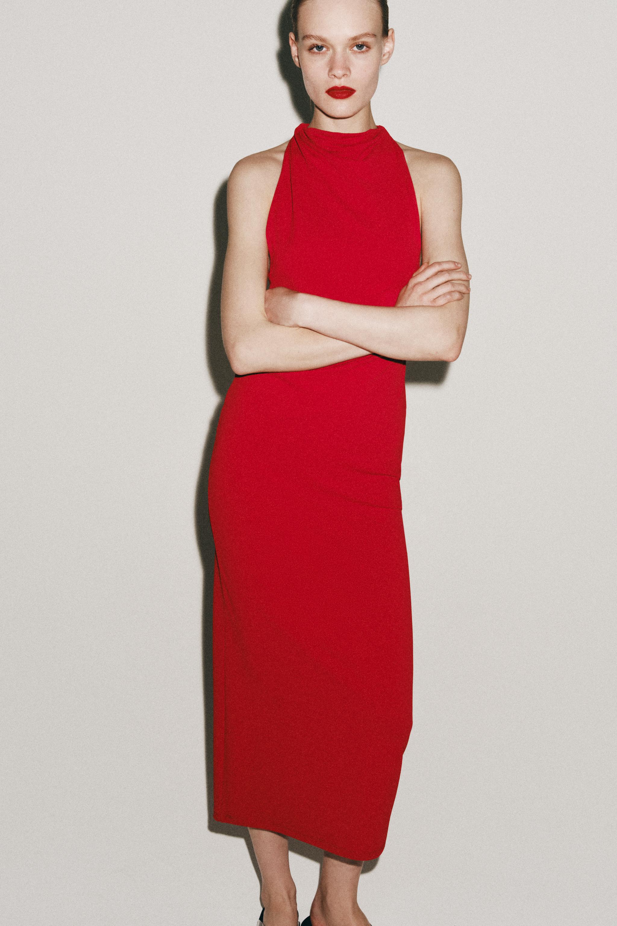 LONG HALTER DRESS